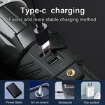 lampe poche rechargeable led ultra lumineuse résistante l'eau trépied banque d'alimentation