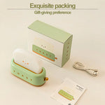 lampe table forme toast vert pastel grille souriant vintage mignonne rechargeable notice câble usb