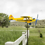 décor extérieur avion métal jaune classique vintage tringle métallique vent souffle jardinextérieur durable météo