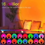 lampe table led moderne noir lentille translucide controle bluetooth application smartphone