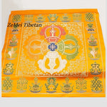 écharpe ethnique motifs floraux couleurs vives texture satinée traditionnelle 100x100cm