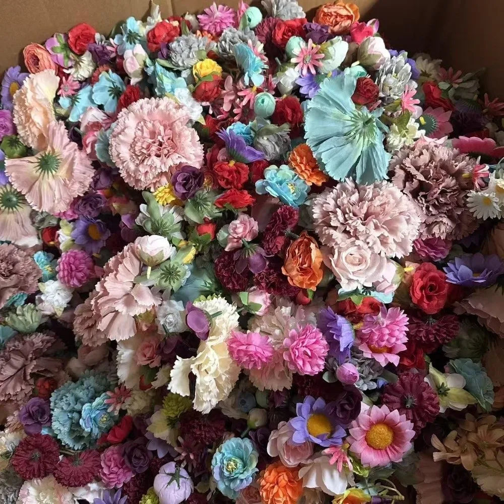 guirlande fleurs artificielles modernes multicolores décoration intérieure mariage anniversaire fil suspension