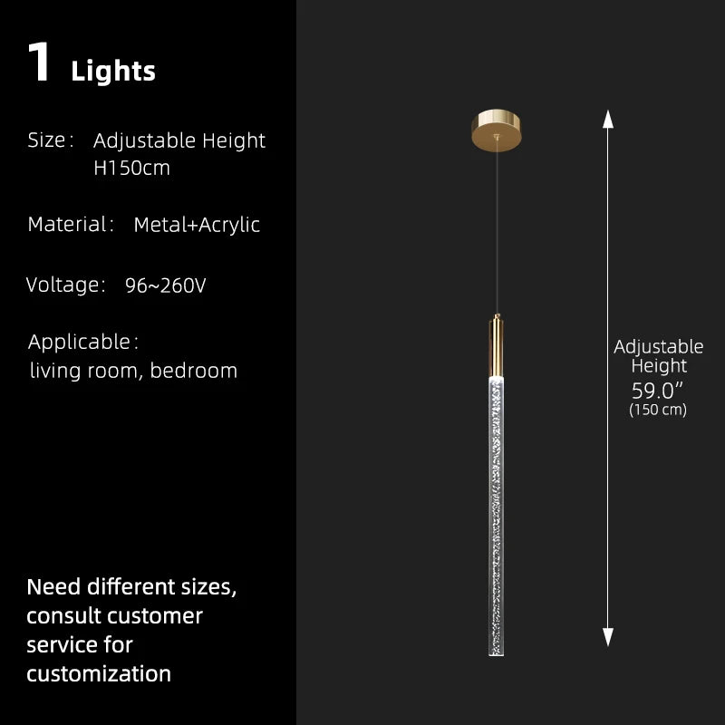 lampe suspendue moderne or cristaux transparents 80cm led 3000k chambre salon