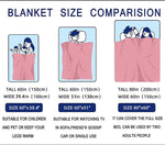 couverture polyester anime hutao bleu rouge halloween portable maison hiver automne multifonctionnelle