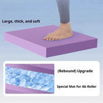 tapis d'équilibre antidérapant mousse haute résilience violet noir yoga abdos genoux moderne minimaliste