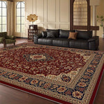 tapis moderne rectangle polyester motifs floraux gris bleu rouge beige anti dérapant