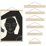 cadre bois moderne affiche photo suspension noir blanc 20cm 30cm 40cm 50cm