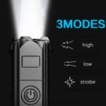 lampe torche noire rechargeable 250 lumens zoom moderne camping 100 200mètres certifiée usb