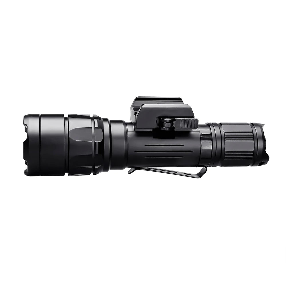 lampe tactique rail picatinny 1800 lumens rechargeable militaire éclairage rifle light