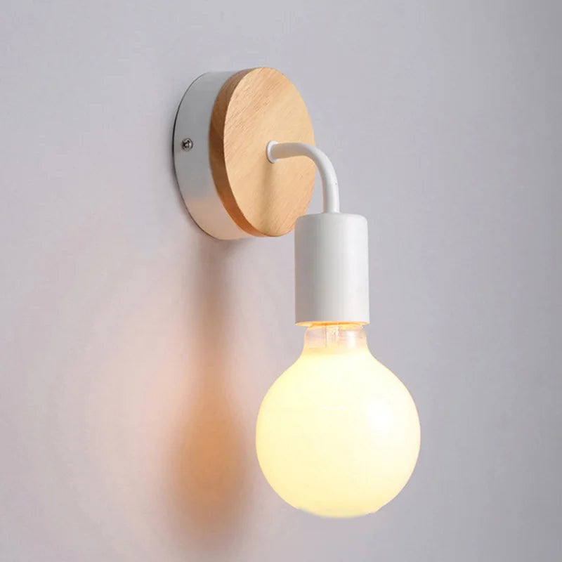 lampe murale moderne bois naturel blanc noir éclairage quotidien minimaliste entrée chambre coucher cuisine