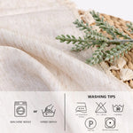 nappe ronde table extérieure beige clair franges pompons diamètre 60 90 160 180 cm