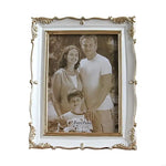 Cadre photo ornements dorés classique rose clair bleu clair décoration table adultes