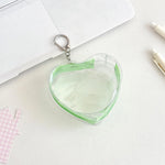 boîte transparente pvc marbrée coeurs plastique anneau métallique rangement poupées couleurs transparentes moderne minimaliste