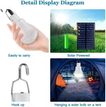 lampe solaire portable panneau solaire rechargeable usb télécommande éclairage camping urgence étanche ip65 abs