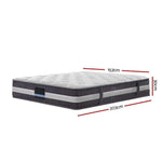 matelas ressorts ensachés 30cm moelleux mousse haute densité tissu floral moderne gris blanc