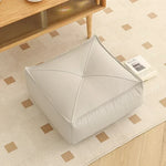 pouf moderne orange gris vert blanc mousse pu polyester coton imperméable amovible lavable