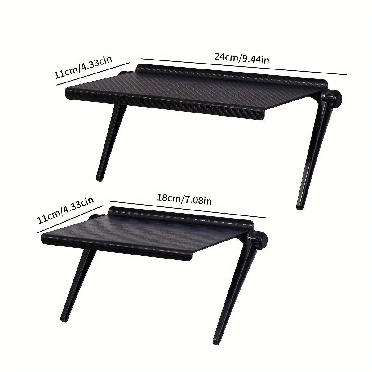support rangement réglable noir plateau texturé multifonction moderne orangerouteurwifi tablette photo