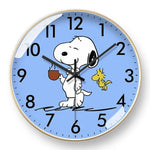 horloge murale snoopy dessin animé noir blanc moderne fixations murs quartz