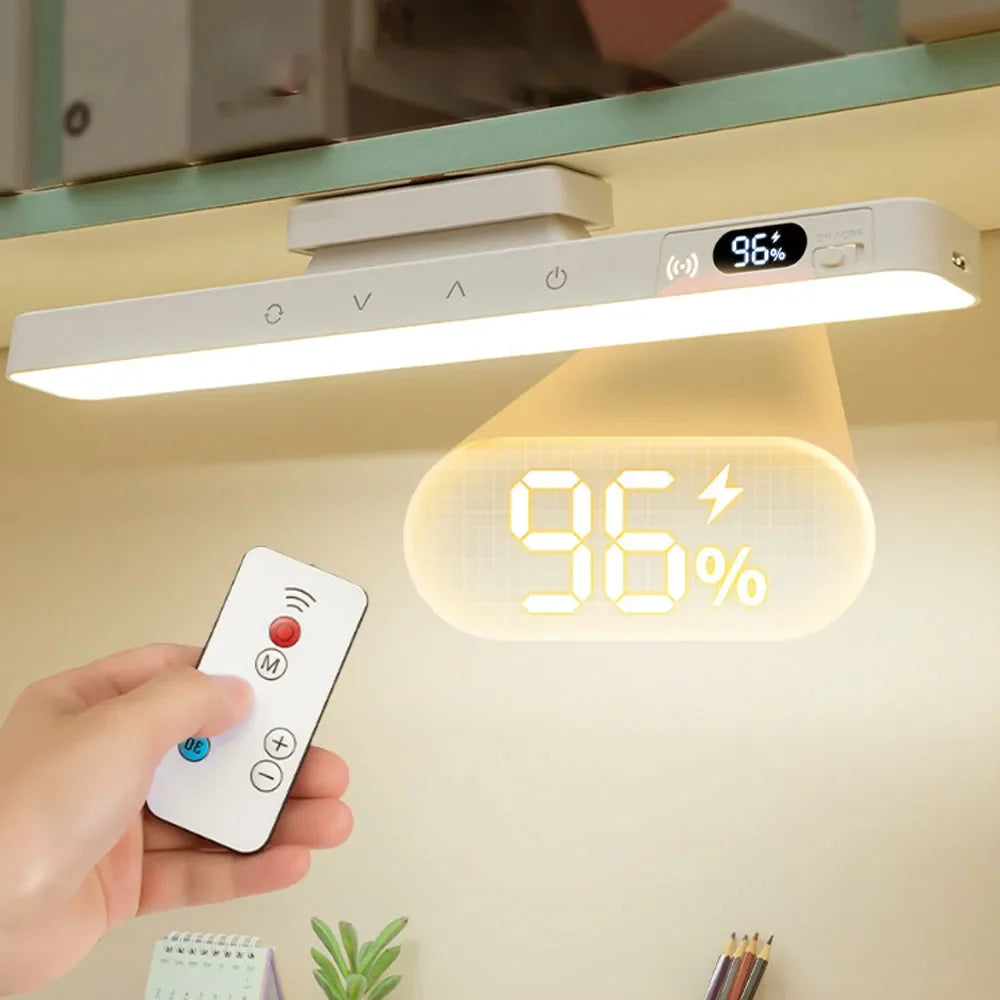 lampe led rechargeable blanc moderne adhésif dimmable base rotative flux lumineux 60 249 abs