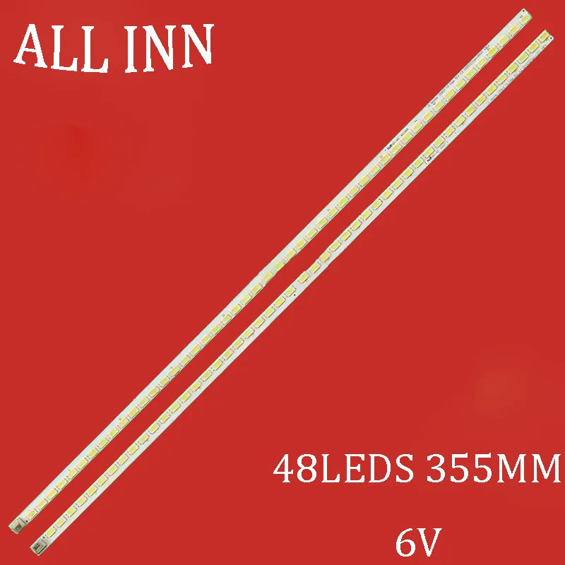 barres led blanc rouge 355mm 48leds modernes éclairage tv encastrable 6v