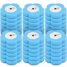brosse toilette jetable blanc bleu texture granulée support transparent nettoyage moderne pratique