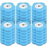 brosse toilette jetable blanc bleu texture granulée support transparent nettoyage moderne pratique