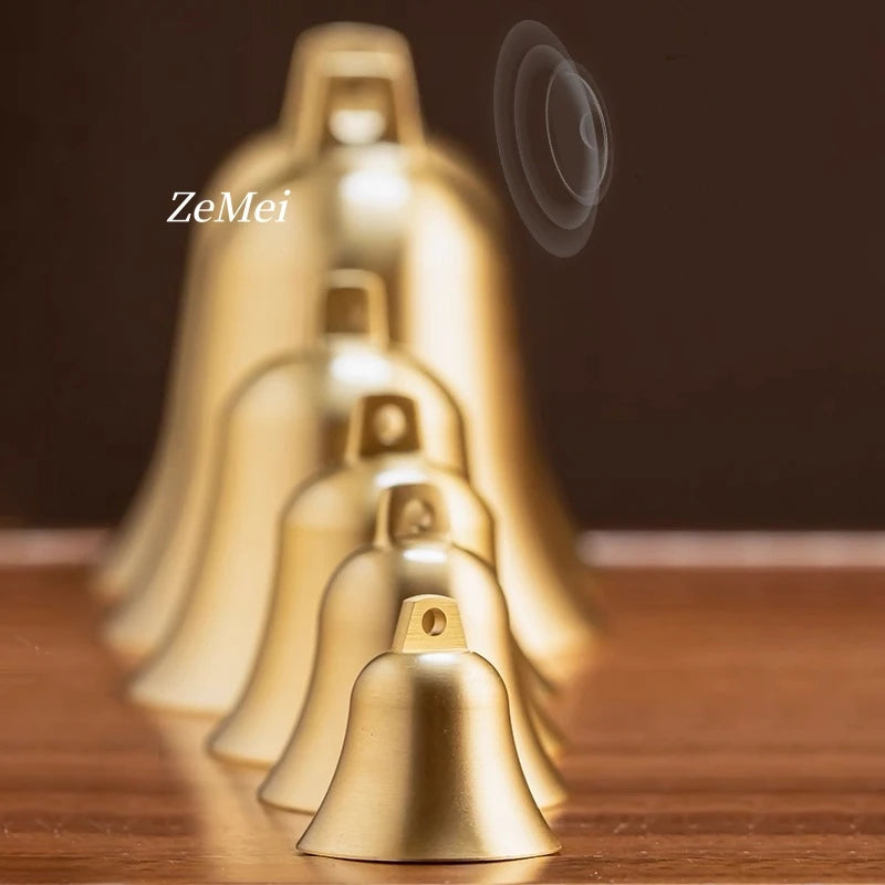 cloches éoliennes cuivre dorées classiques décoration porte méditation son clair puissant cadeau créatif