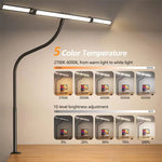 lampe led flexible noir moderne pince réglable étude lecture