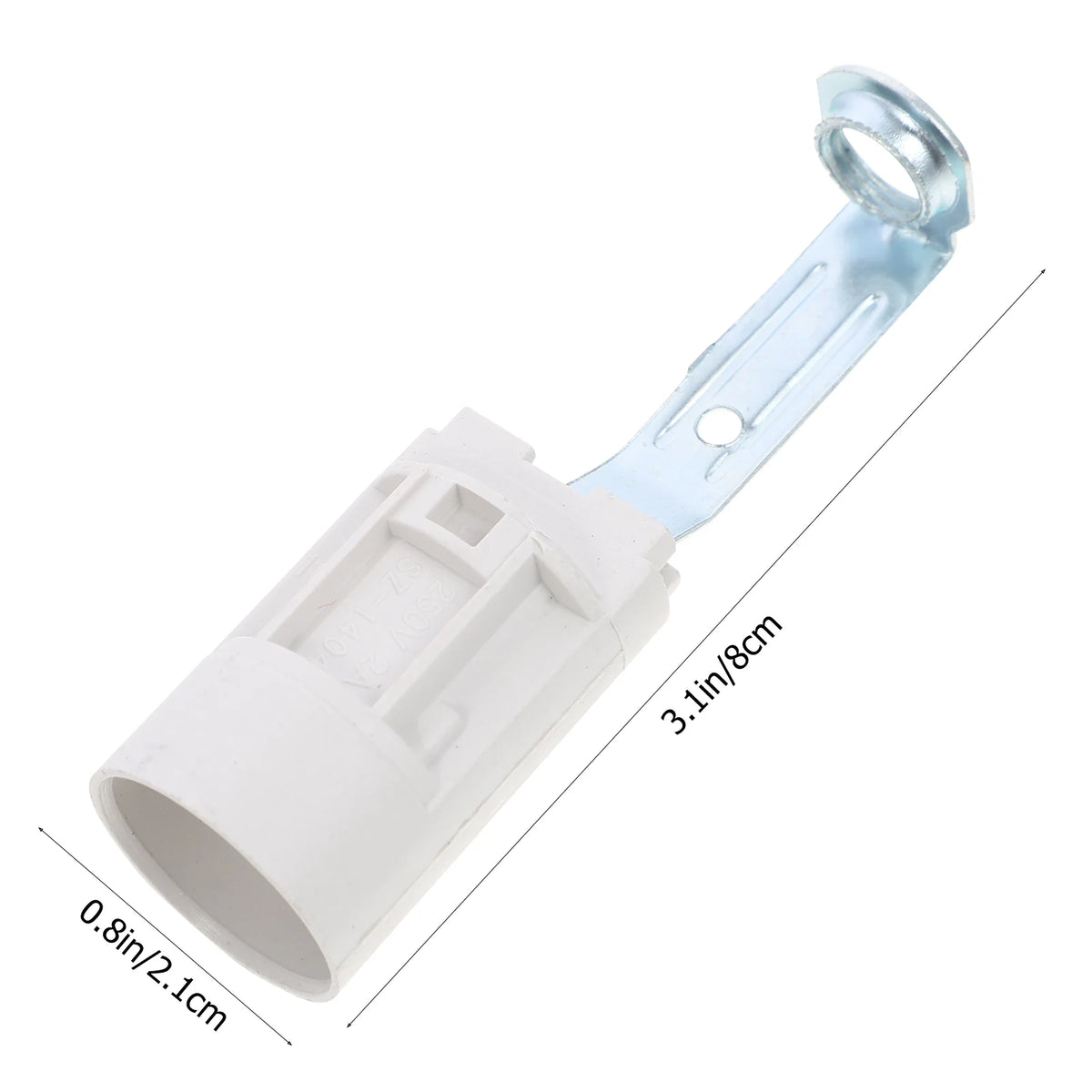 suspension lampe douille candelabra base blanc argenté noir industriel fixations métal plastique