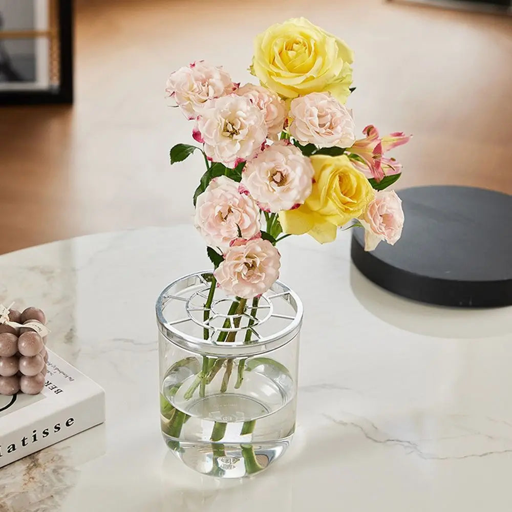 vase transparent moderne pot fleur hydroponie couvercle grille 2600ml 2000ml 1400ml