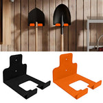 support mural outil électrique garage robuste moderne orange noir vis fixations
