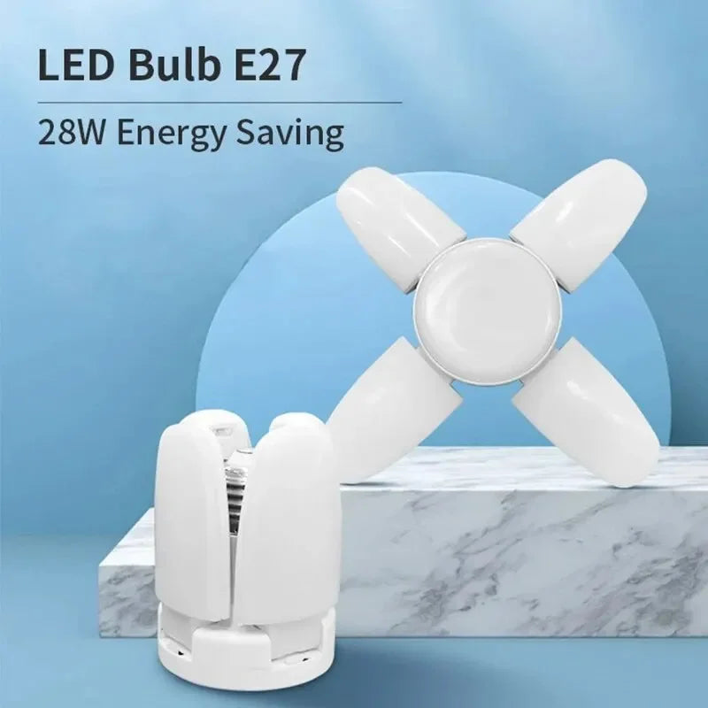 ampoule led pliable forme éventail e27 blanc moderne opaque 50000h blanc froid chaud lumière