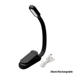 lampe lecture rechargeable clip light rose bleu noir ajustable USB moderne