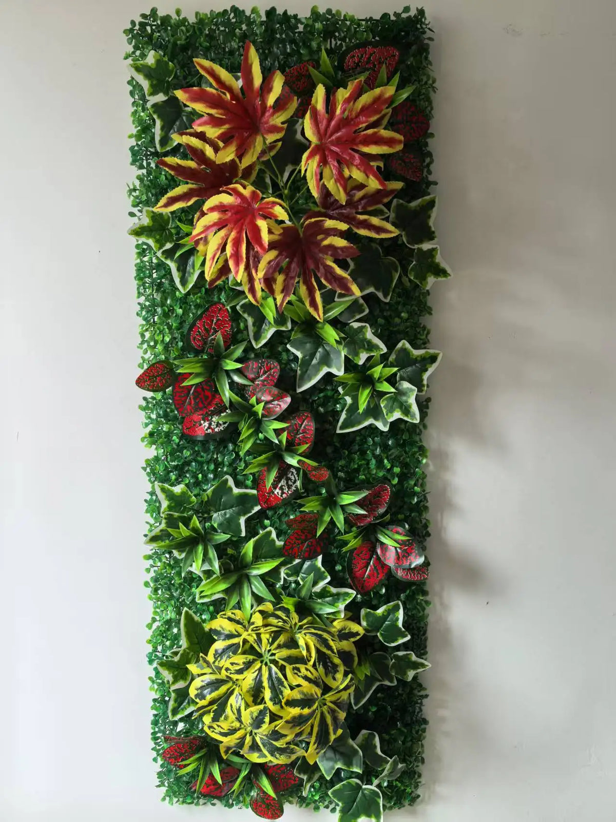 panneau végétal artificiel décoratif fleurs feuilles mur jardin extérieur maison moderne