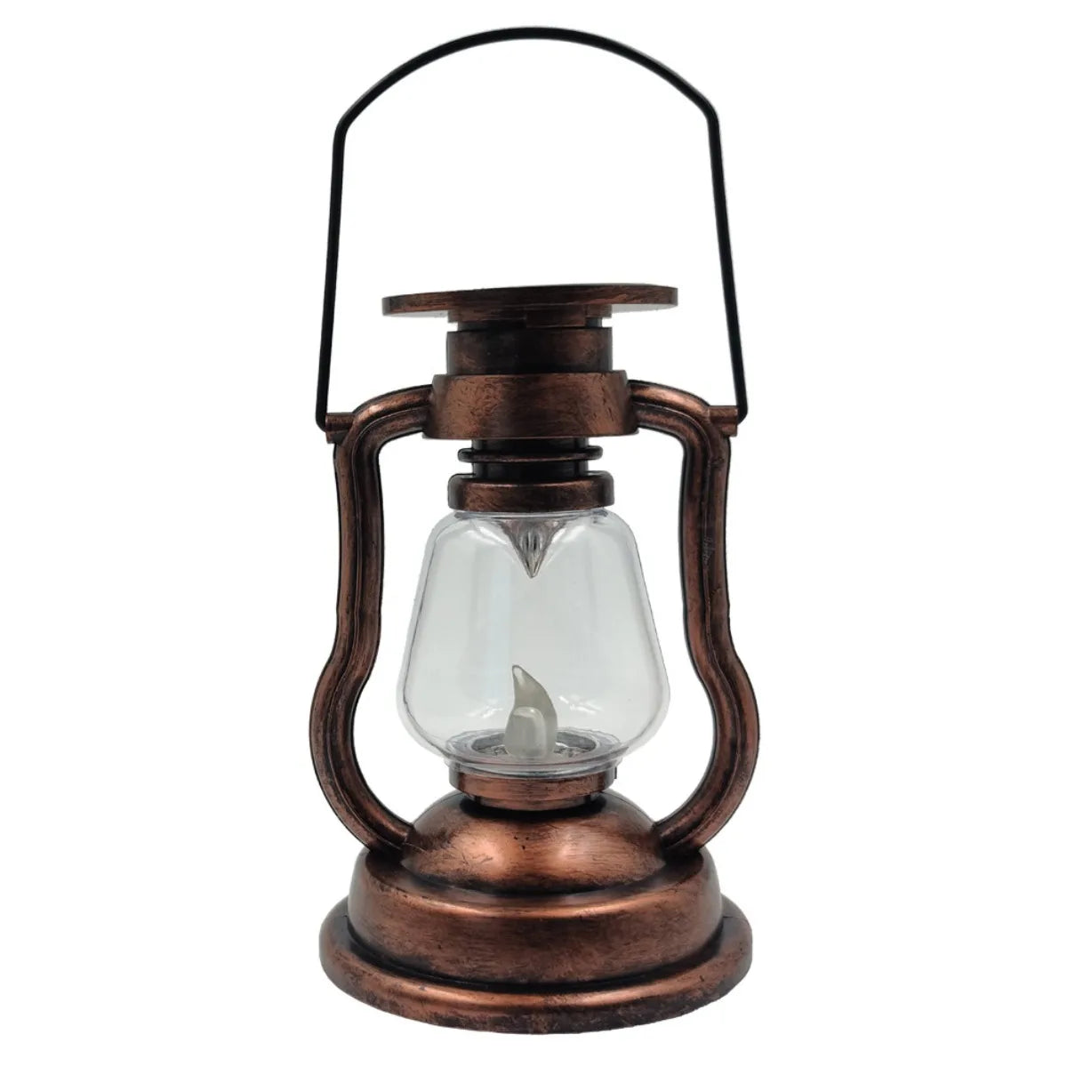 lanterne vintage bronze rétro verre transparent métal opaques anneaux suspensionextérieur camping