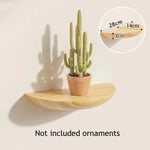 étagères murales modernes étagère bois marron rayures vase cactus bougie radio vintage plantes