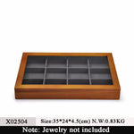 boîte rangement bijoux bois gris foncé classique motif géométrique opacité adhésif plaque cuir anniversaire