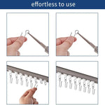 crochets suspension argentés modernes rideaux 30pcs métalliques lisses opaques accessoires rideau