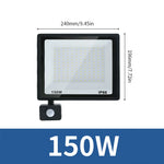 projecteur led extérieur noir capteur mouvement étanche aluminium mur jardin sécurité