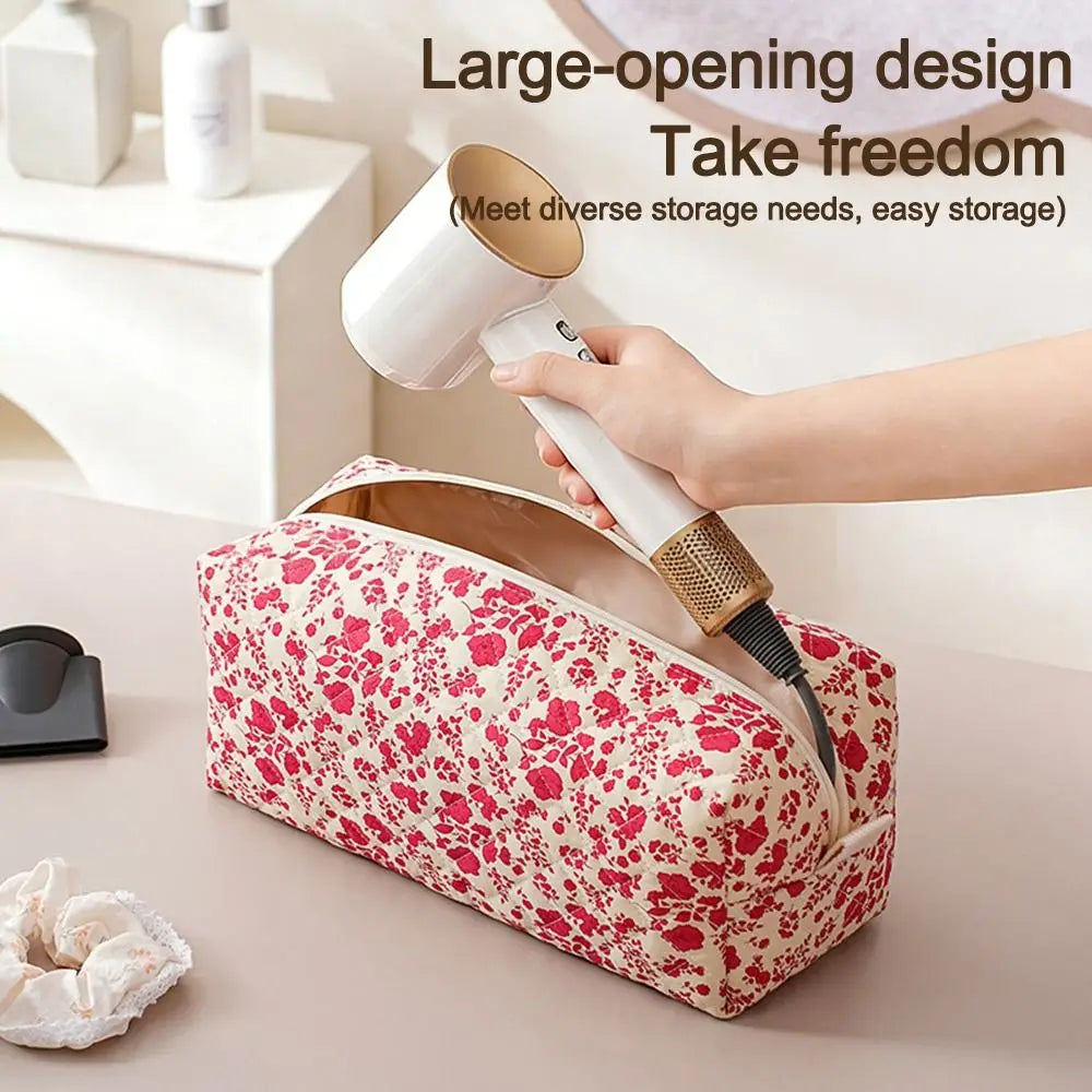 Sac rangement réutilisable imprimé léopard multifonctionnel moderne aspirateur voyage embout fer lisser blanc marron