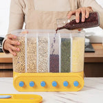 conteneur mural transparent grains moderne pratique autoadhésif multiple couleurs distributeur économique cuisine