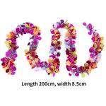 guirlande décorative eucalyptus feuilles fleurs blanches extérieur anniversaire bohème 2m coloré