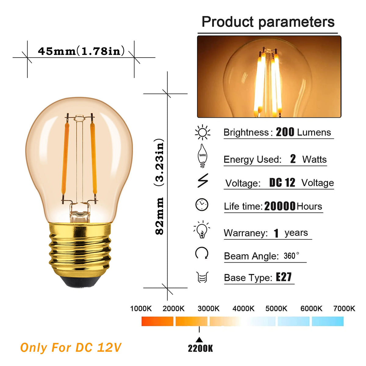ampoules led vintage edison filament doré transparentes ambre opalescent e27 e14