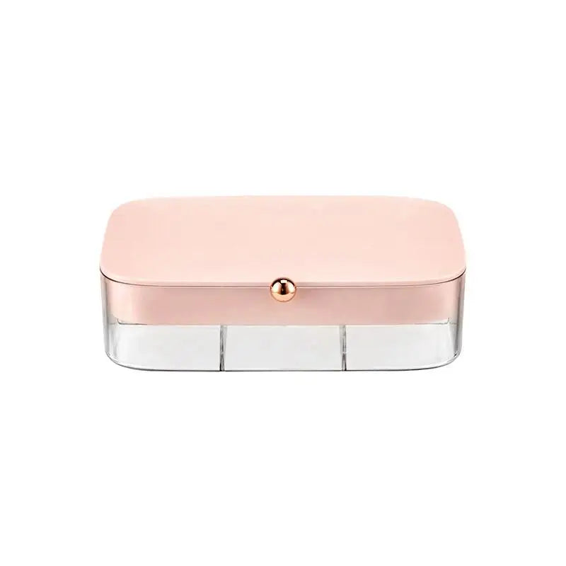 boîte bijoux velours rose clair moderne compartiments transparent couvercle élégant ondulé fixations bijoux voyage