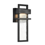 applique murale moderne led étanche noir transparent minimaliste ip65 aluminium