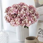 bouquet fleurs artificielles hortensia blanc rose bleu classique decoration maison anniversaire mariage