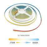 ruban led flexible blanc moderne 2700k 6500k adhésif dimmable 5mm 8mm 10mm