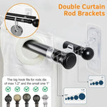 supports tringles rideaux adhésifs transparents modernes double fixation sans perçage tringles adaptatives rideaux