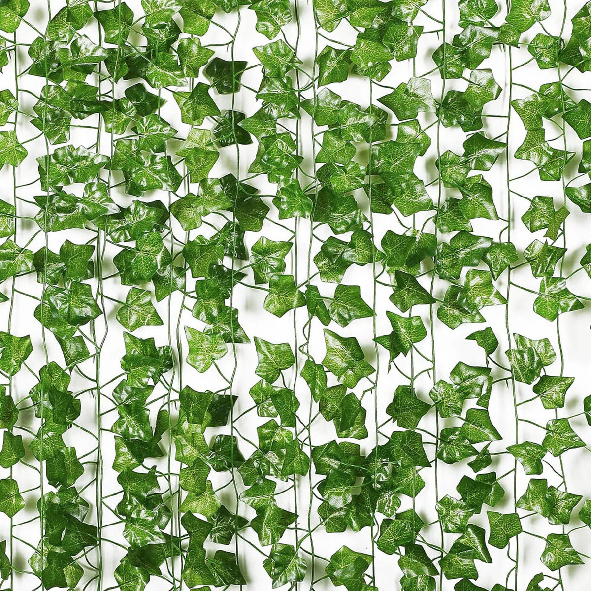 guirlande végétale artificielle feuilles rondes vert moderne 72 feuilles longueur 200cm extérieur