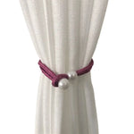 attache rideau tressées bohème couleur rose bleu gris jaune blanc ornement maison